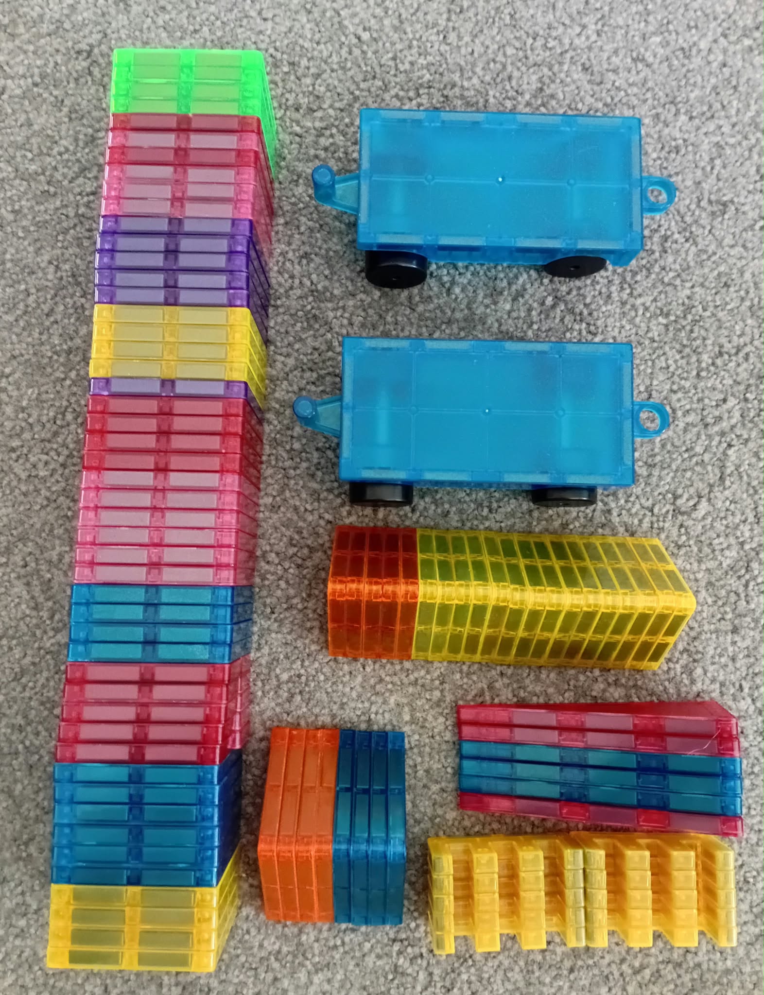 Magnetic Car Tile - 100 Piece Set