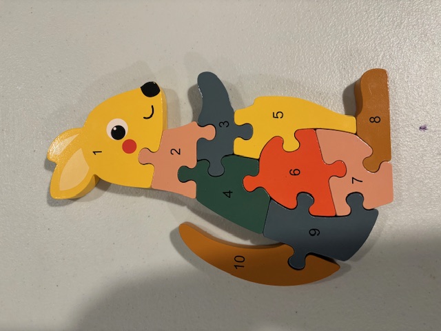 Kangeroo Wooden Puzzle (10 pieces)