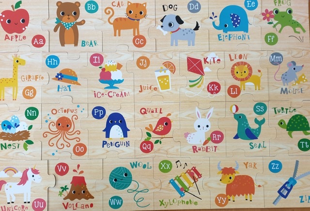 Wooden alphabet floor store puzzle