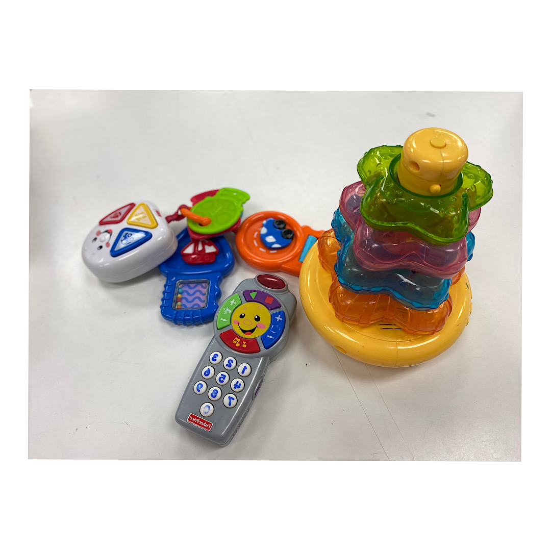 Remote, Keys and stacking toy toddler set